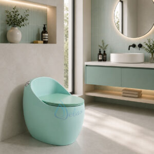 Bồn cầu trứng màu xanh lơ