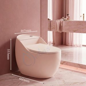 Kích thước bồn cầu trứng màu hồng