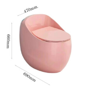 Bồn cầu trứng màu hồng Pastel BTR4769H phong cách nữ tính kich thuoc bon cau trung mau hong pastel