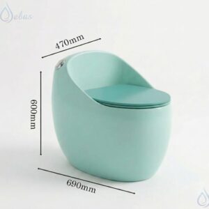 Kích thước bồn cầu trứng màu xanh lơ