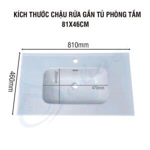 Kích thước chậu rửa gắn tủ phòng tắm