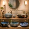 Chậu lavabo nghệ thuật gốm sứ