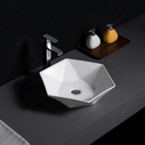 lavabo đặt bàn hình lục giác kiểu kim cương