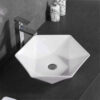 Lavabo đặt bàn kiểu kim cương màu trắng