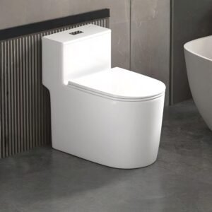 Bồn cầu nguyên khối 5 lỗ xả sạch nhanh chóng