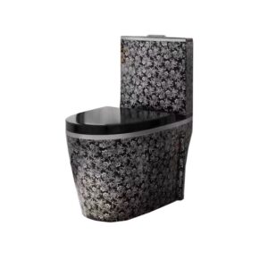 Bồn cầu xám hoa trắng thiết kế sang trọng, xả mạnh B3778X bon cau xam hoa trang hien thiet ke sang trong