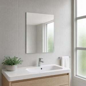 Gương nhà tắm treo tường tràn viền kiểu dáng hiện đại G6045 Gương nhà tắm treo tường hình chữ nhật tràn viền