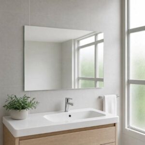 Gương nhà tắm treo tường tràn viền kiểu dáng hiện đại G6045 Gương nhà tắm treo tường hình chữ nhật tràn viền tối giản
