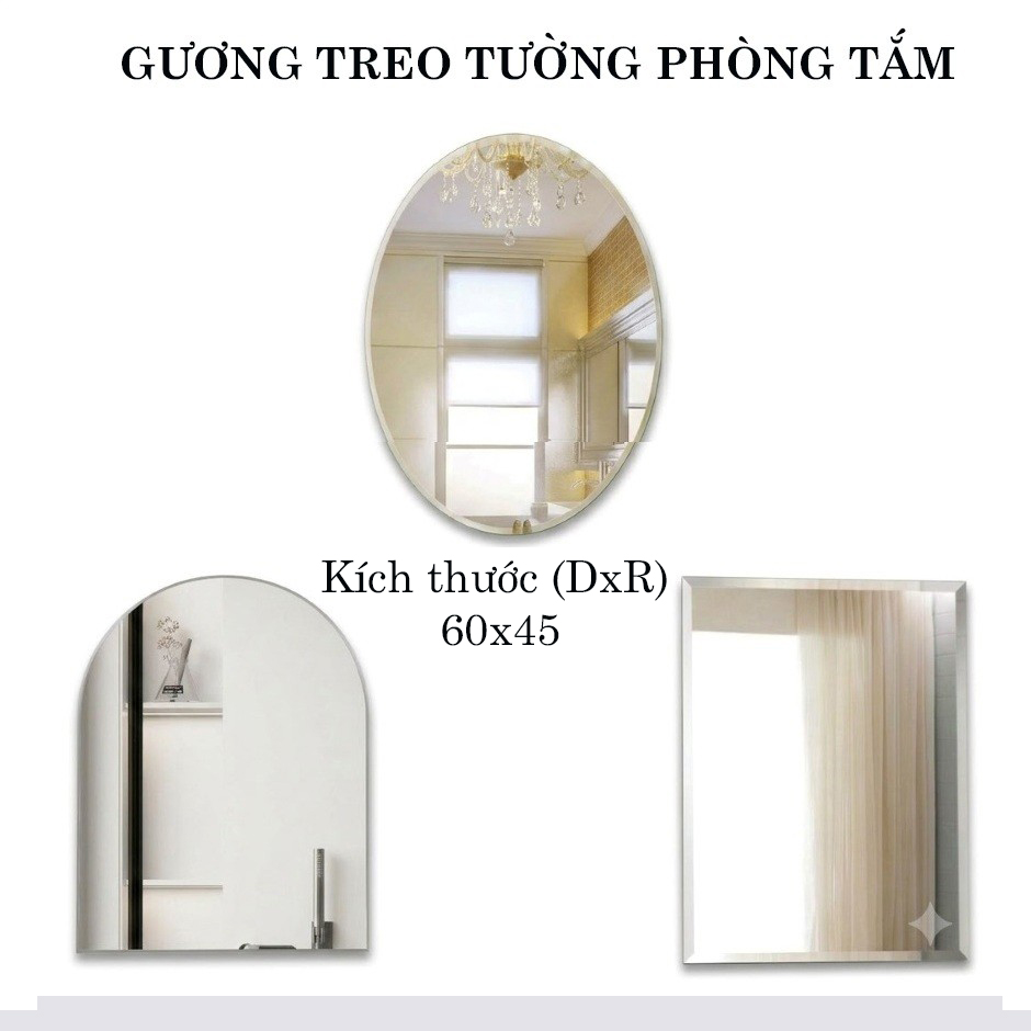 Guong nha tam treo tuong hinh anh sac net Kích thước gương nhà tắm treo tường