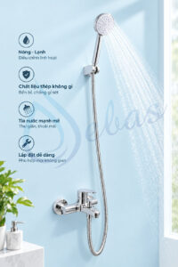 Vòi sen dây nóng lạnh nước ra mạnh